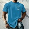 Men's Vintage Texture Print Short Sleeve T Shirt Loose Fit Casual Summer Daily Wear Crew Neck Top