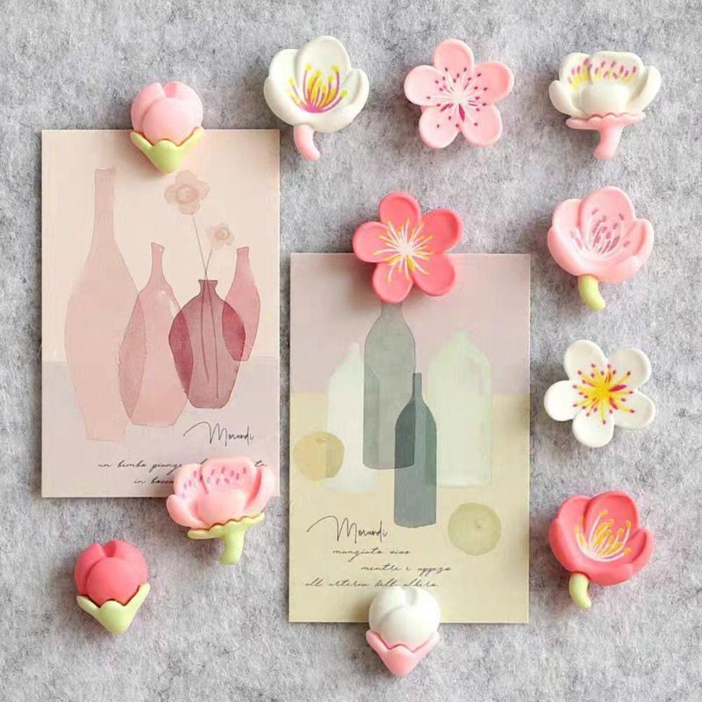 20/30Pcs Creative Sakura Pushpins 3D Pink Flower Push Pins Thumb Tacks  Office School Supplies