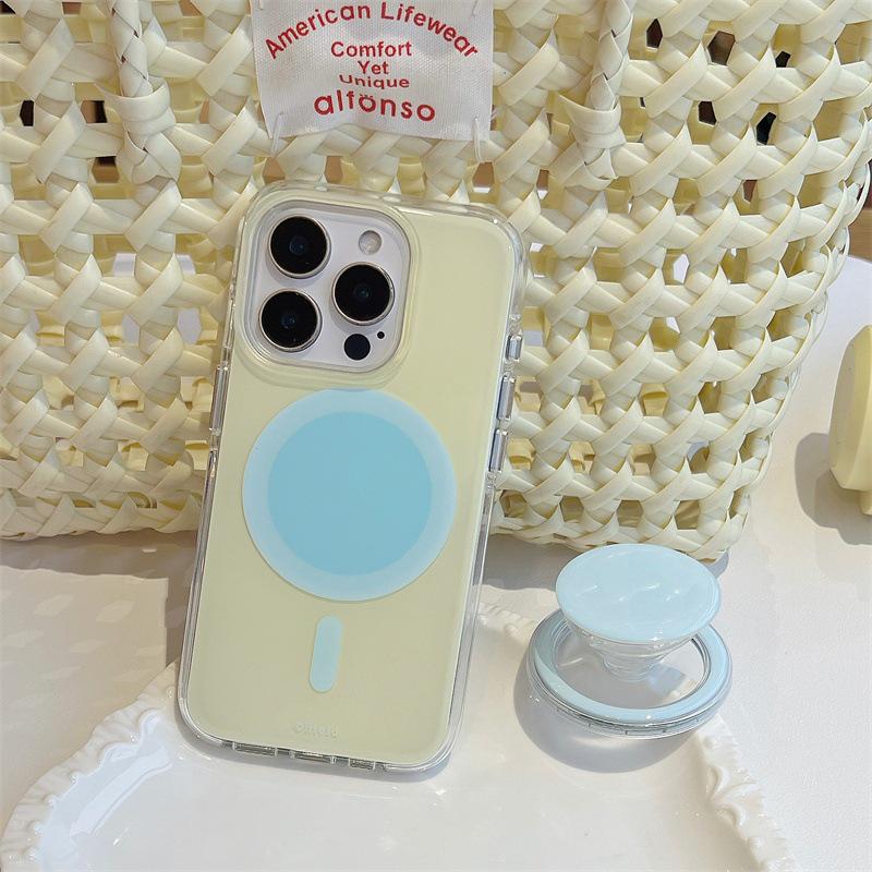 

Magnetic Contrast Color Round Edge Case for iPhone 16 Pro Max, 15, 14, 13 iPhone 15