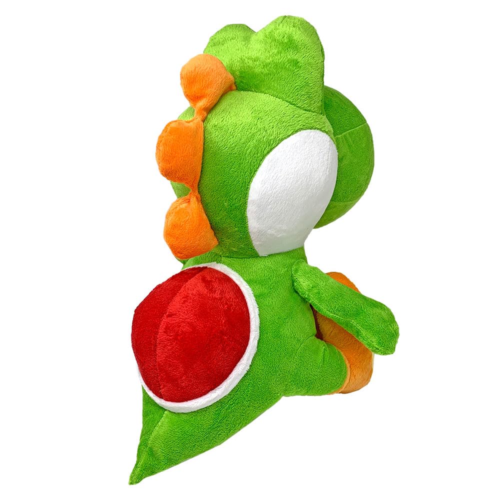 Super Mario Official Plush Sitting Approximately 42cm Toy, Yoshi, (Green Yoshi)