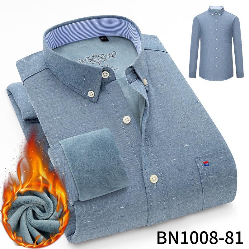 Men's Long Sleeve Shirt Oxford Woven Thick Warm Autumn and Winter Comfort High Quality Everything Easy To Take Care of Simple