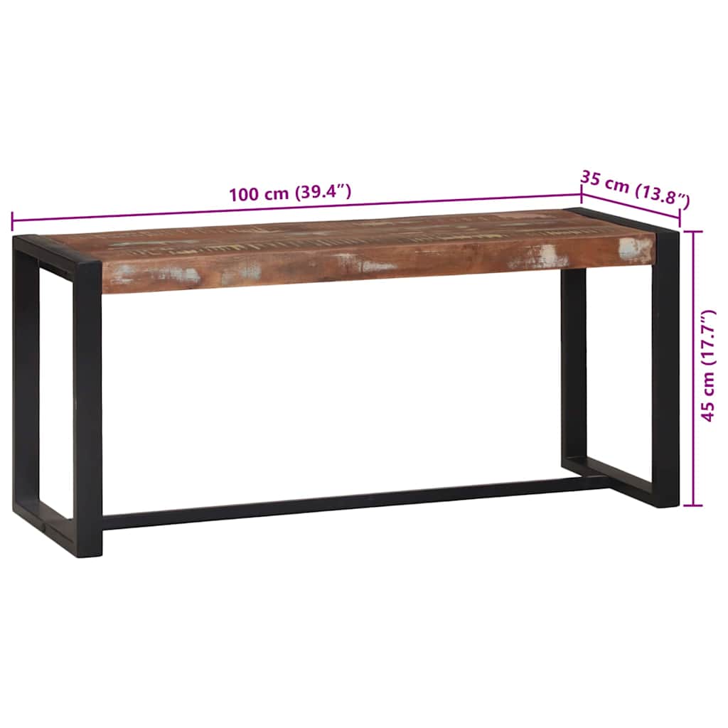 Solid Wood Shoe Storage Bench Mango