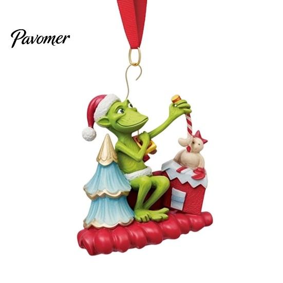 Christmas Tree Hanging Ornaments Green Elf Ornament, Flat Acrylic Pendant Decorative Charms for Holiday Gifts Car Mirror Backpack, Festive Decorations