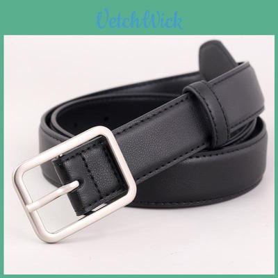 Genuine Leather Womens Belt With Square Buckle For Casual And Office Wear
