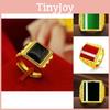 Brass Goldplated Distinctive Open Ring Embellished With Elegant Gemstone For Lovers Fashion