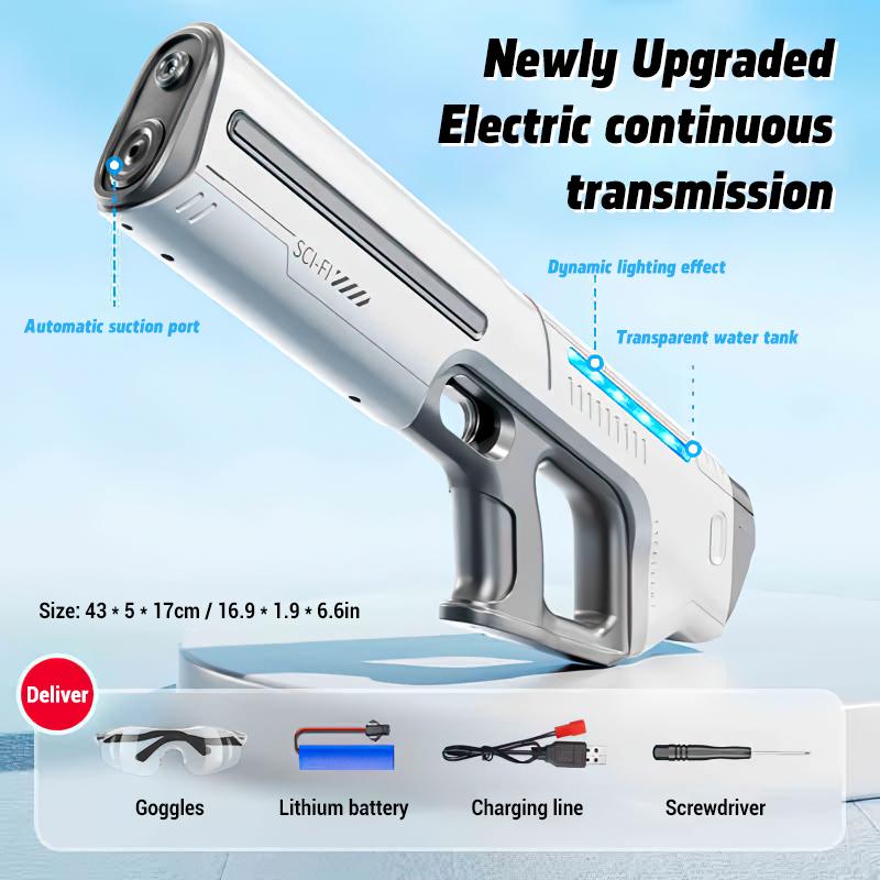 Children's Fully Automatic Water Storage Gun Large Capacity Electric Water Absorbing Toy Gun Summer Outdoor Water Toy Gift
