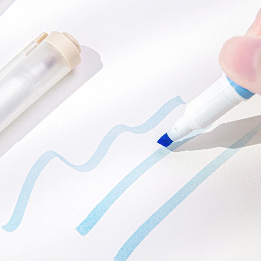 3pcs Double Ended Highlighter Pens Set Juicy & Light Color Marker for Reading Drawing Art Painting