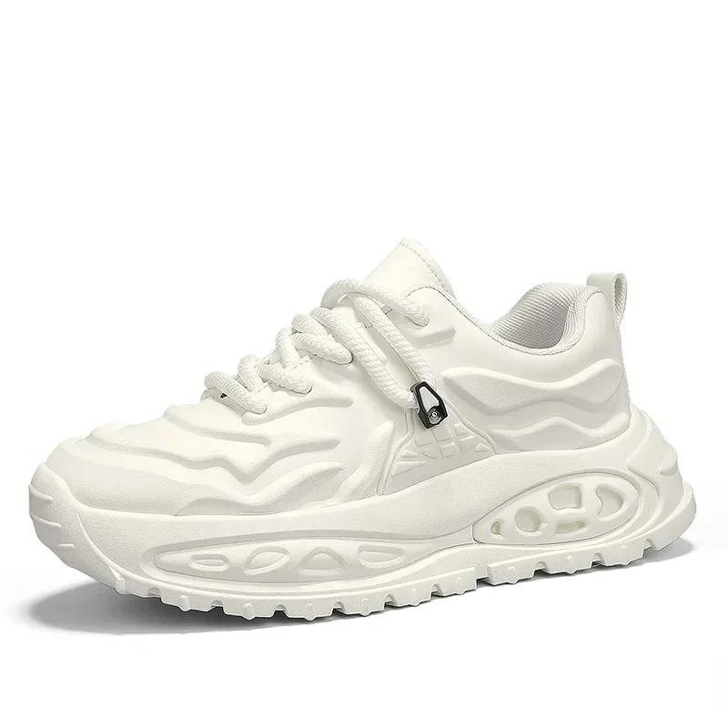 

Новое специальное предложение Мужская обувь Модная Универсальная Повседневная Обувь для Скейтбординга Кожаная Толстая Подошва Нескользящая Спортивная Обувь кроссовки 44