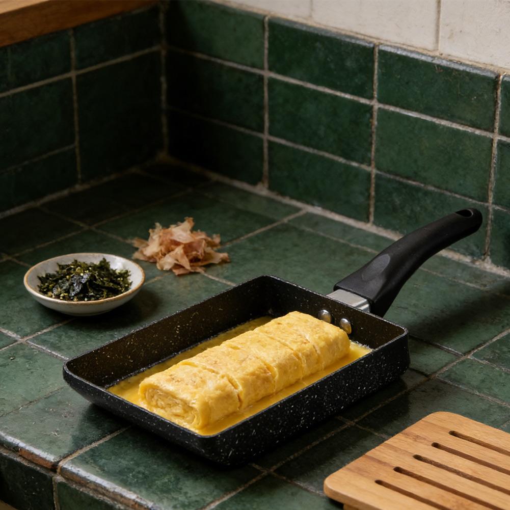Maifan-Stein Antihaft-Quadratpfanne für Tamagoyaki Eierrolle Frühstück Kochen 35 cm x 13.5 cm Aluminiumlegierung Leichte Pfanne
