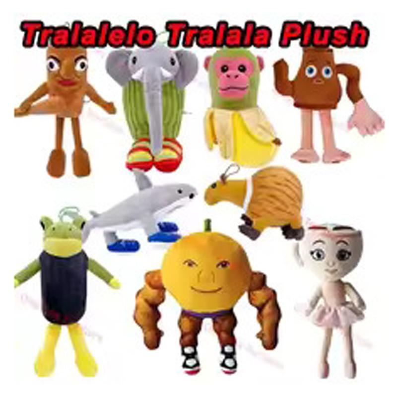 Non-Toxic New Tungtungtung Sahur Italian Brain Rot Animals Telalaero Telala Shark Anime Plush Plushie Peluches Stuffed Dolls Toy Gifts