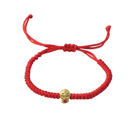 Women Hand Rope Braided Cartoon Snake Pendant Adjustable Handwoven The Year of Snake Wristband New Year Gift Bracelet