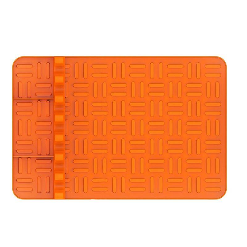 

AEE4-Silicone Griddle Tools Mat ,Spatula Mat With Drip Pad,Side Shelf Mat Grill Utensils Holder Griddle Accessories оранжевый