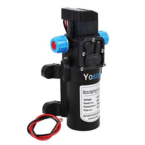 Ongwan Keenso DC12V Pressure Diaphragm Pump, 5Lmin, 116 PSI, with Pressure Switch and Hose Clamp, Self-Priming Sprayer Pump for RVs, Campers, Marine B
