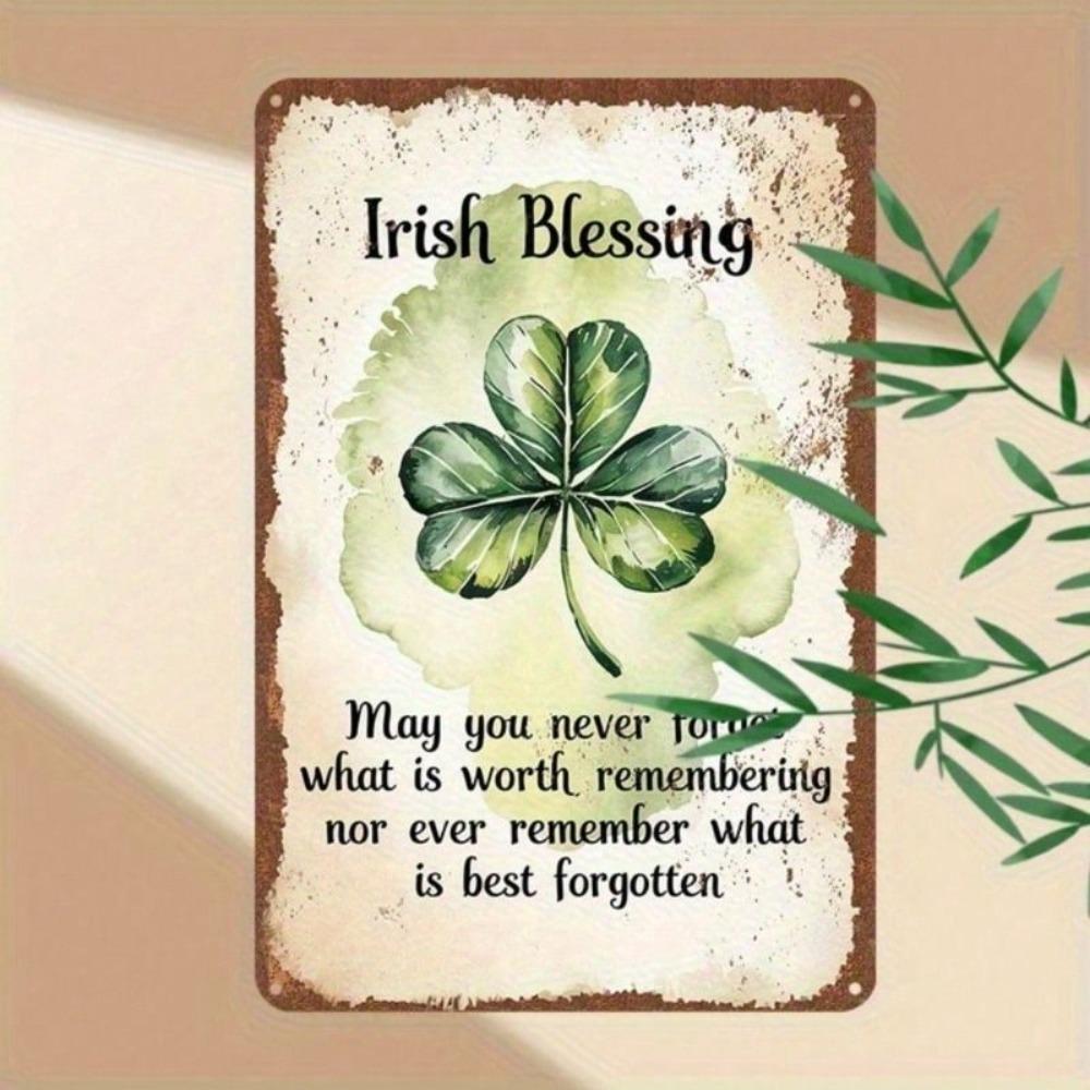 Metal Wall Art St. Patrick's Day Vintage Irish Pub Decor Home Gift