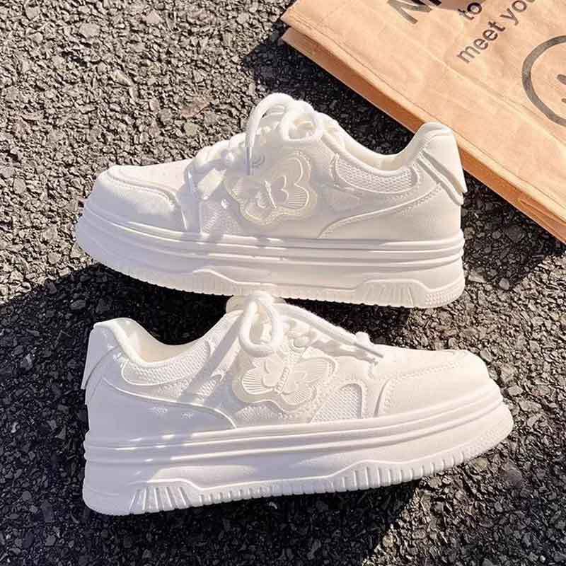 Spring and summer little white shoes women's 2025 new women's shoes platform casual shoes children versatile fashion with skirts sports board shoes