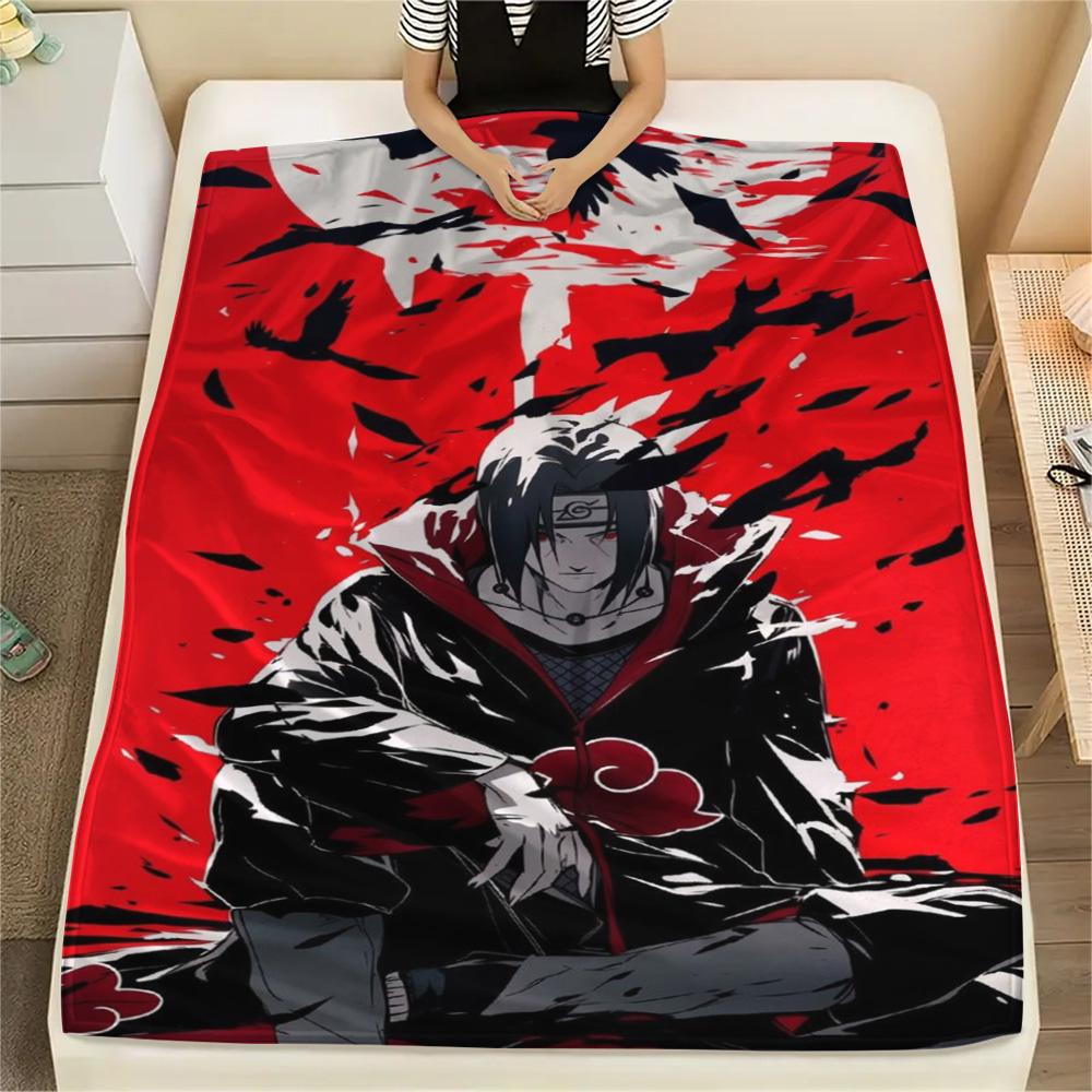 Itachi Uchiha Indoor Relax Printed Flannel Blanket, Warm Daily Cover for Bedroom, Furniture Use and Outdoor Picnic.-TING