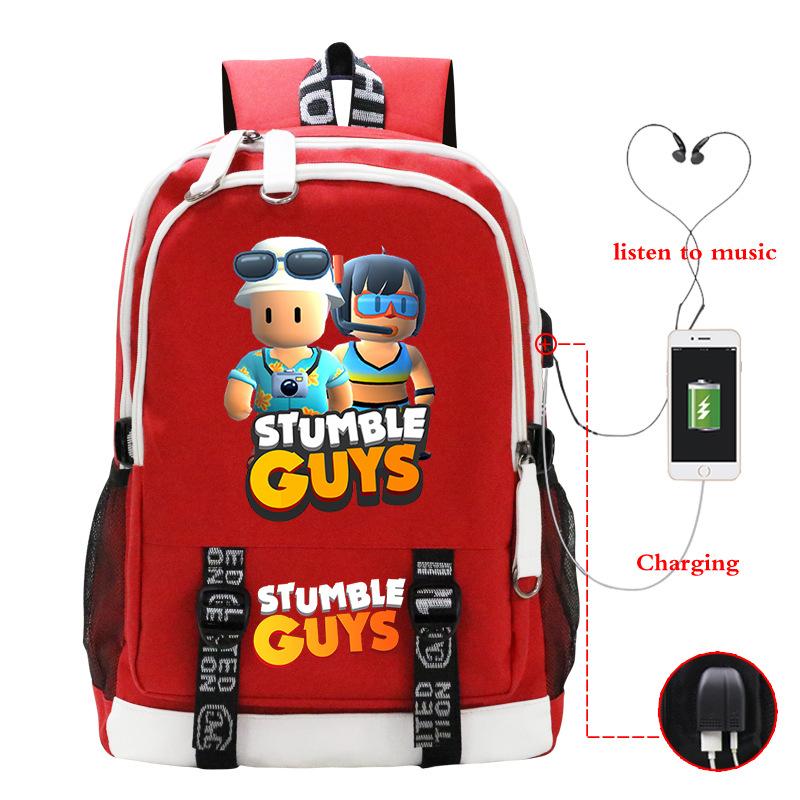

Collision Party Stumble Guy игра мерч Веселый принт Студенческий рюкзак Дорожная сумка Сумка для походов average size