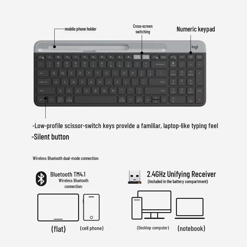 Logitech K580 Wireless Silent Keyboard