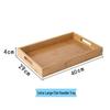 Japanese-Style Bamboo and Wood Tea Tray: Solid Rectangular Serving Tray for Restaurants and Homes