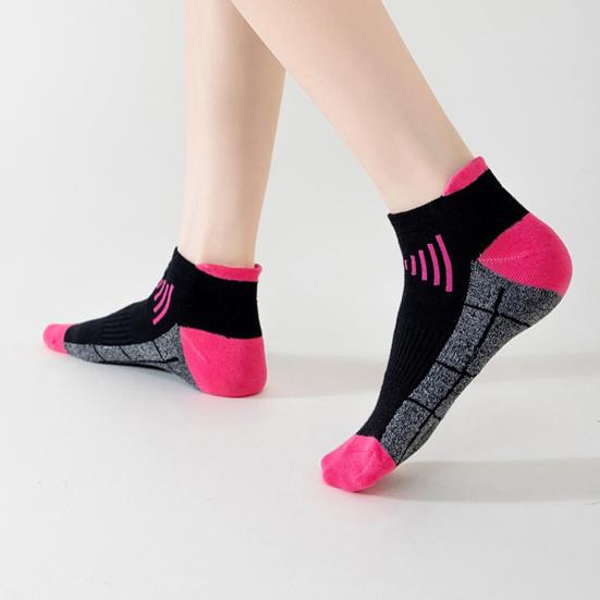 5 Pairs Men's Cotton Ankle Socks Athletic Cushioned Performance Socks Moisture Wicking Breathable Running Socks