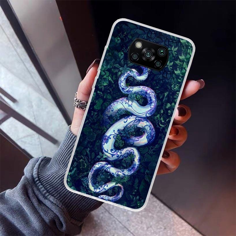 Animal Leather Snake Scales Phone Case For Xiaomi Poco X5 X6 X7 Pro F7 Ultra M7 Redmi 15C 15 13C 13 12C 12 10 10C 10A 9 9C 9T 9A