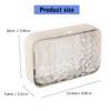 Adhesive Soap Dish with Glacier Texture Design Drainage Holes Bathroom Organizers Wall Mount Storage Organizers