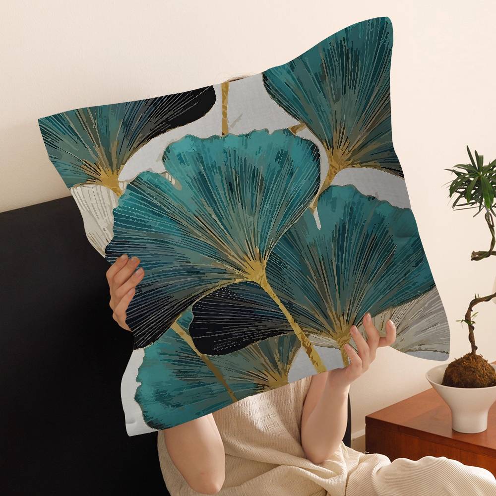 pc Ginkgo Leaves Printed Lucky Dragon pillow cover sofa cushion cover home room decoration children gift