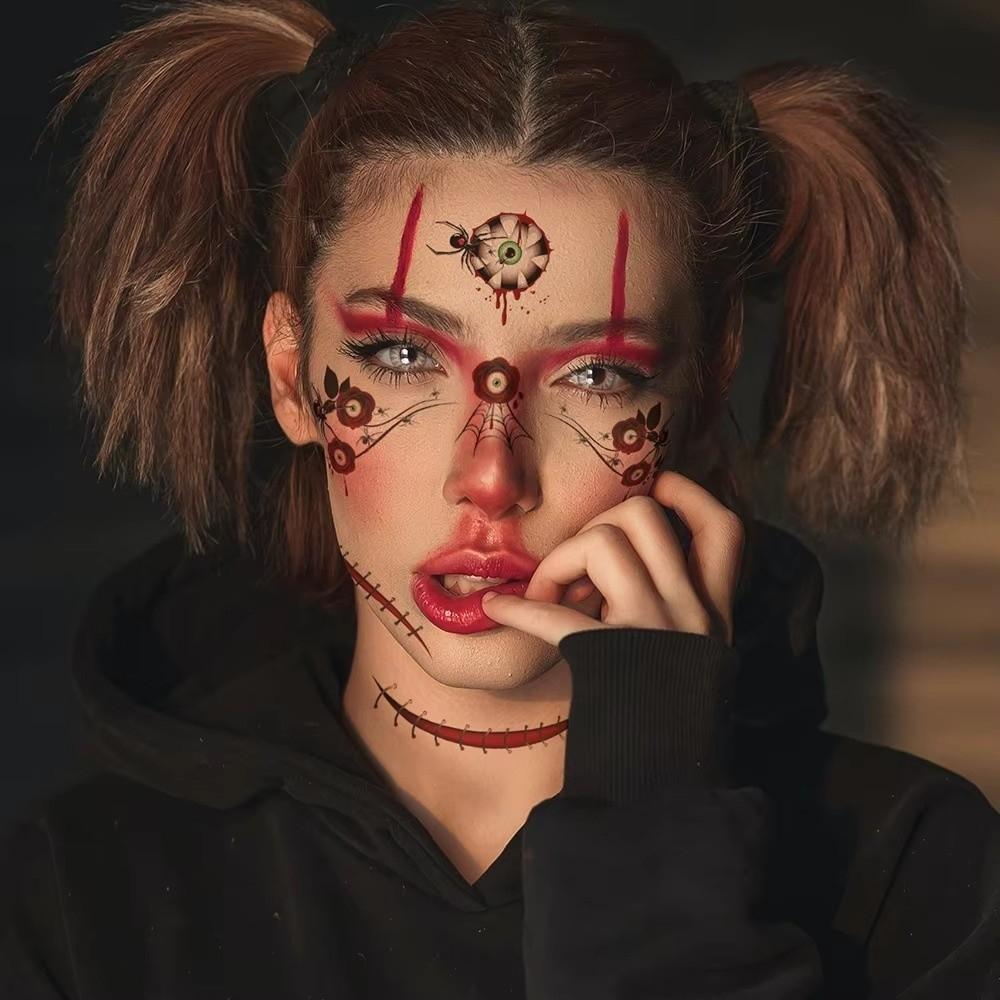 DIY Halloween Tattoo Sticker Scary Bloodiness Temporary Scar Stickers  Haunted House