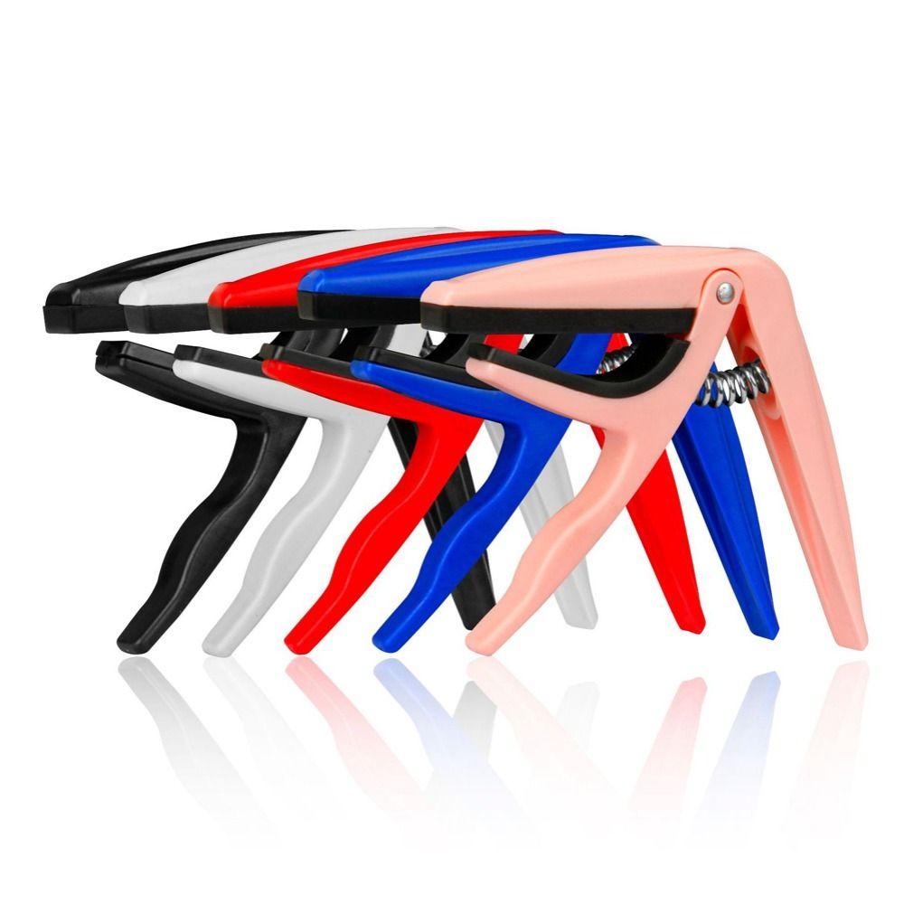 

White Universal Guitar Capo Plastic Guitar Tuning Clamp Guitarra Tuning Clamp Electric Guitar