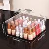 1pc transparent/translucent black 9 goggle nail polish storage box desk dresser nail care cosmetic bag organizer
