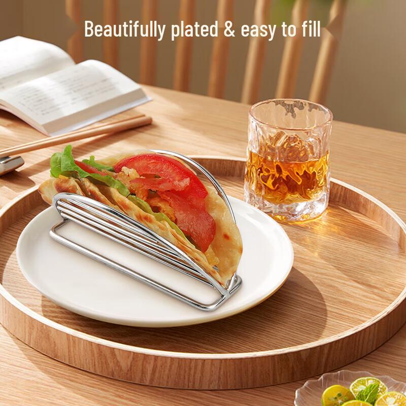 V-förmiger Taco-Halter aus Edelstahl