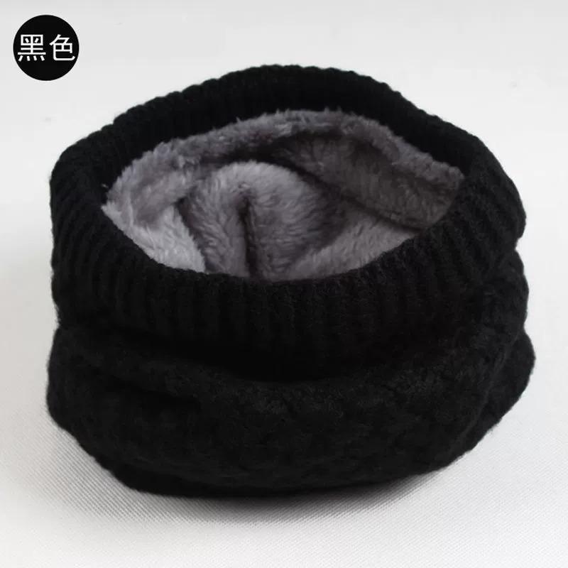 Men Women Winter Knitted Infinity Scarf Polar Fleece Neck Warmer Snood Extreme Warm for Youth Boys Girls