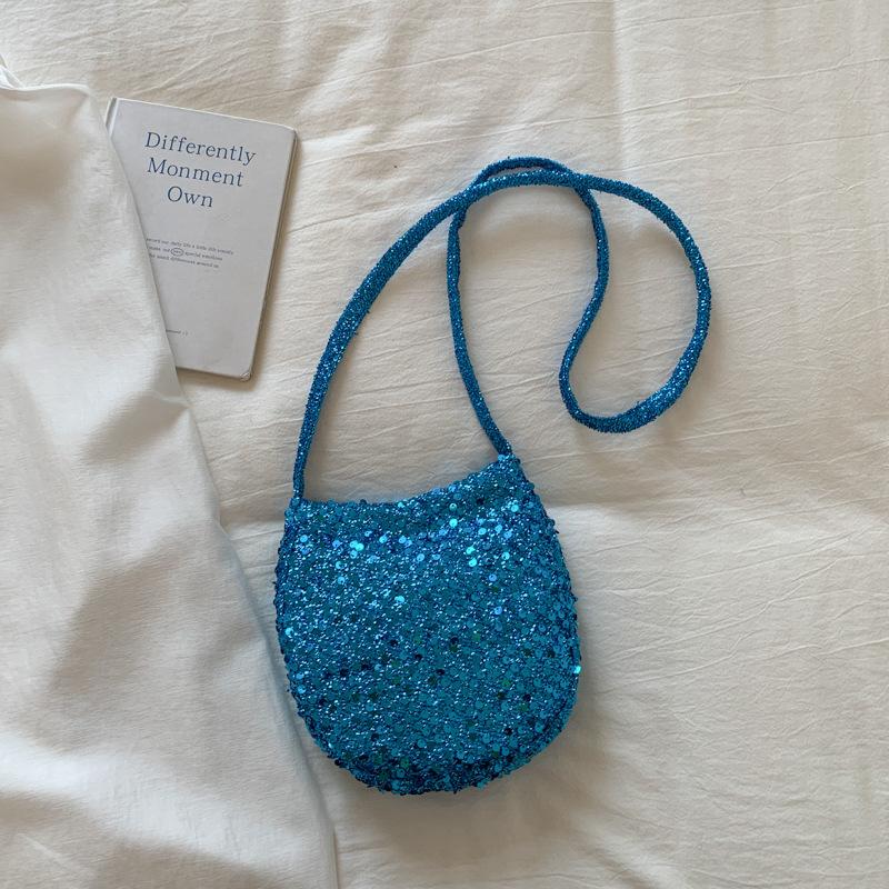 

2025 new autumn niche bag women s high-value chain shoulder messenger bag sequined casual Korean bucket bag