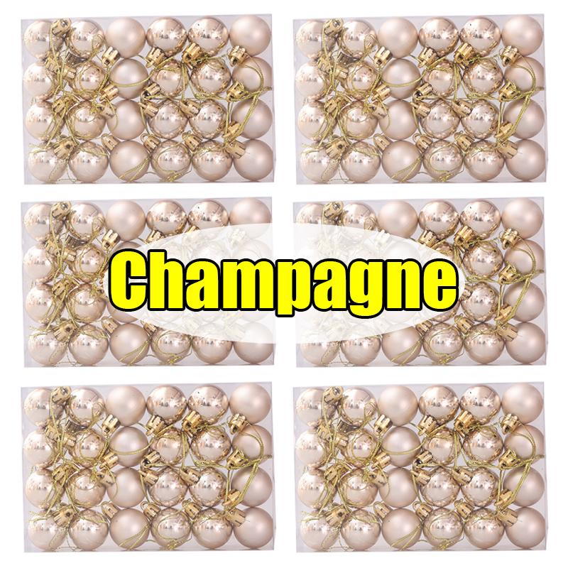 24pcs/box Mini Electroplated Christmas Balls Ornaments Xmas Tree Pendant Decoration Hanging Ball Party Home Decor Festival Gifts