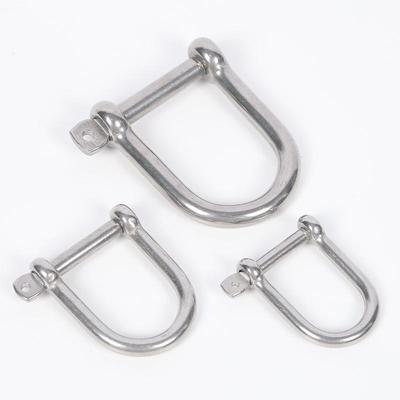 Stainless Steel Marine D Shackle U-Shaped Chain Lifting Shackle