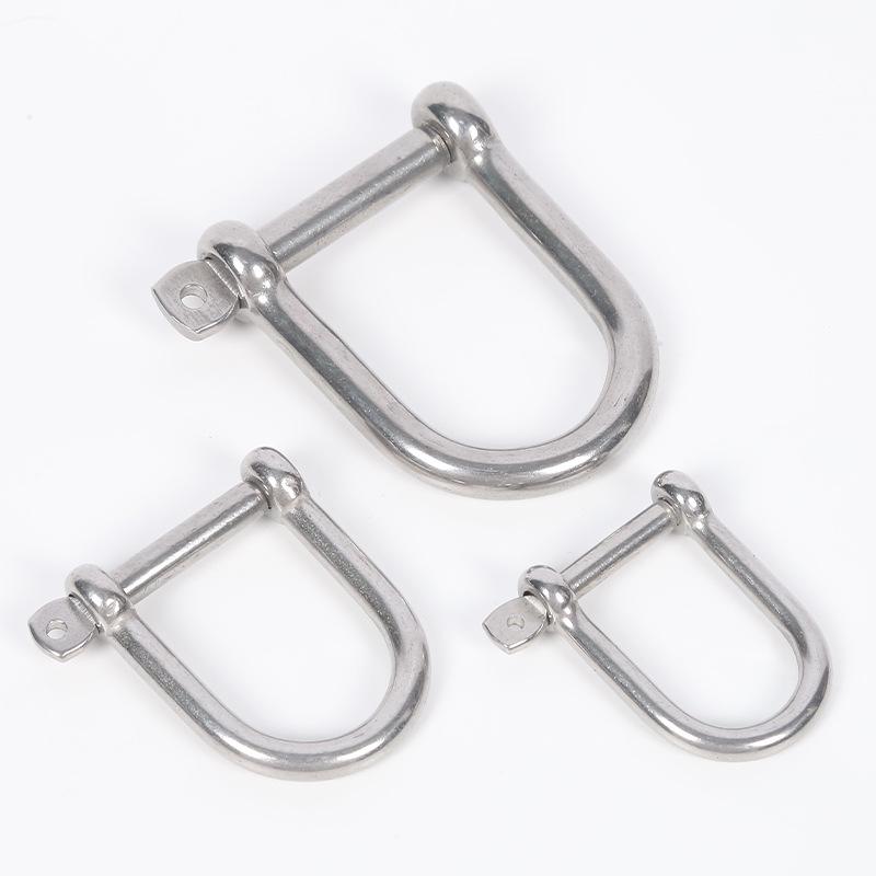 Морской D-образный шакл из нержавеющей стали, U-образный цепной такелажный шакл Widened Shackle M5