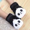 Winter Warme Handschuhe Flauschige Tier-Fäustlinge Plüsch-Panda Halbfingerhandschuhe mit Klappdeckel Warme Handschuhe für Kaltes Wetter