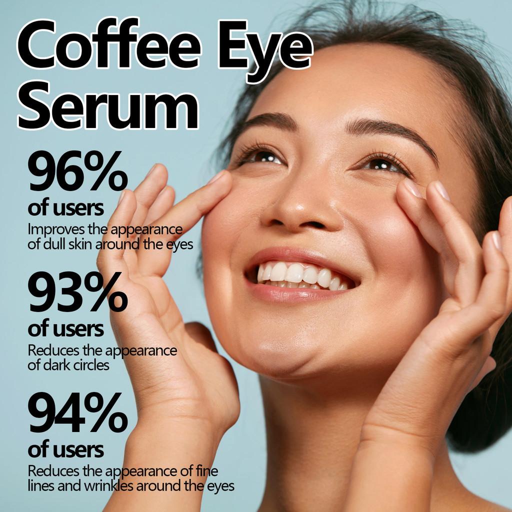 Hoygi Coffee Eye Serum 30ml For Dark Circle Reduction Wrinkle Care Hydrating Firming Treatment