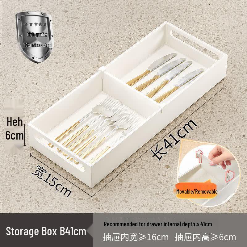 Qiwei Stainless Steel Horizontal Knife Organizer - Cream Style