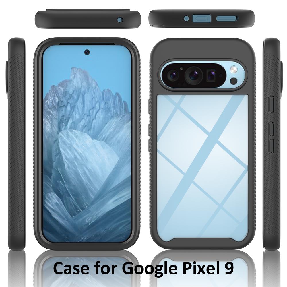 Für Google Pixel 9/Pixel 9 Pro Hülle Sturzsichere 2-in-1 PC+TPU Handyhülle