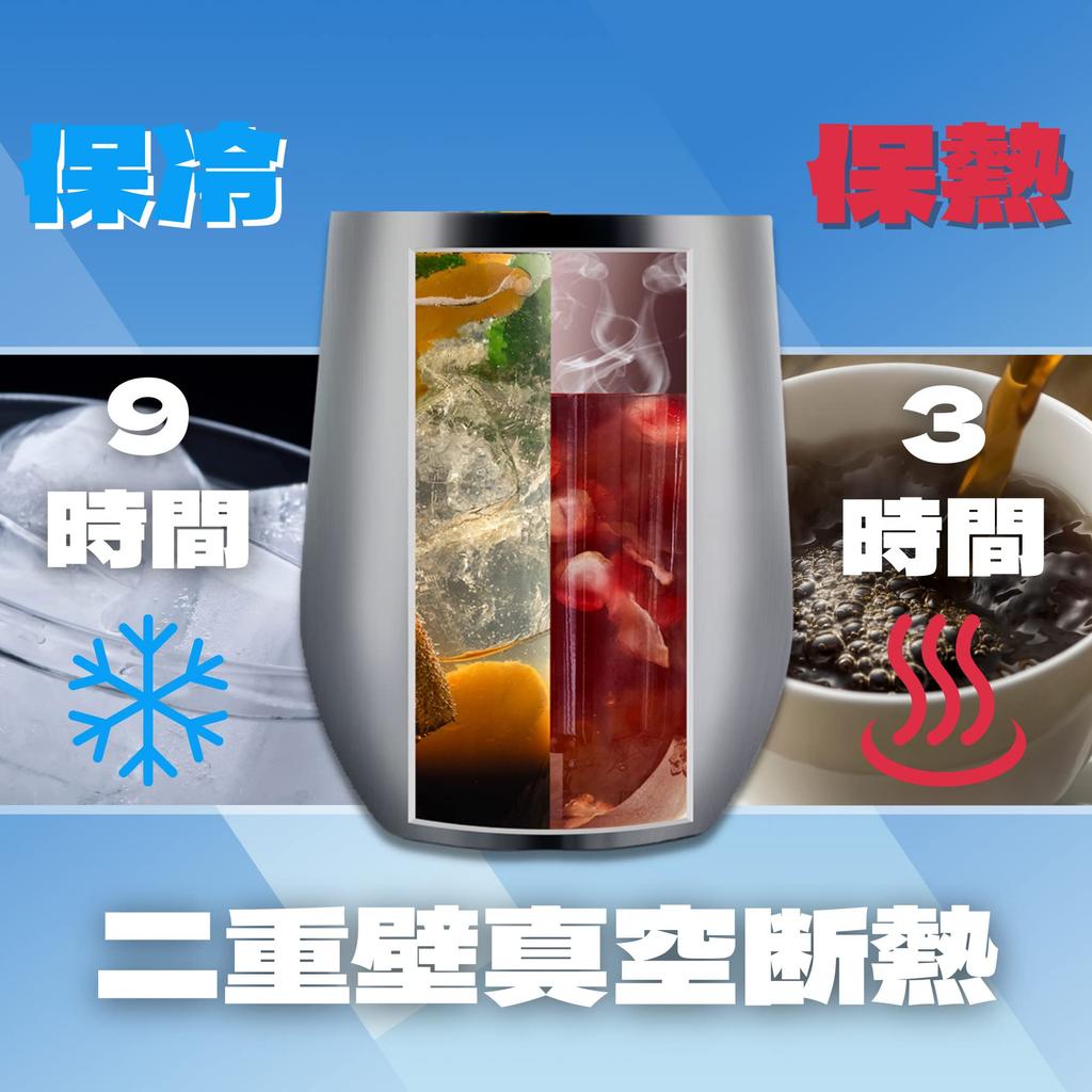 Perfect Father's Day or Respect for the Aged Day Gift for Dad. Stainless Steel Wine Glass with Lid, Vacuum Insulated, 350ml, for Beer or Coffee. "I