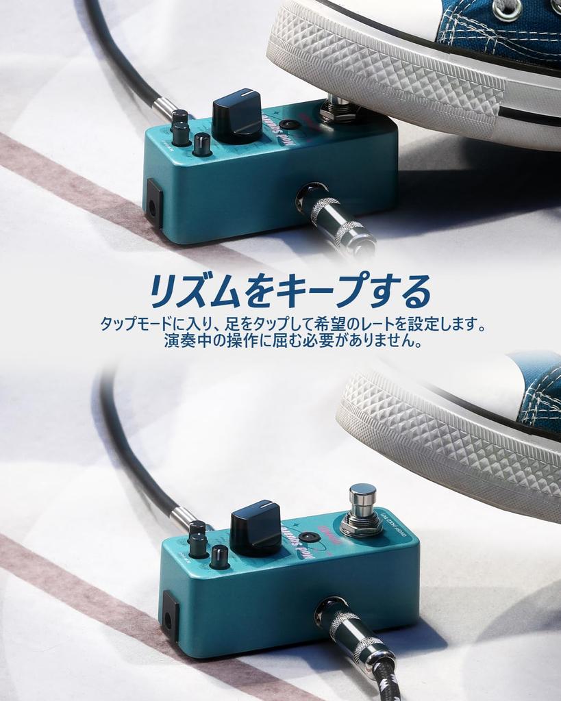 Donner Guitar Effector Modulation 16 Modes True Bypass Mod Square (Chorus, Phaser, Tremolo, Flanger, Rotary, Vibrato, Wah, Lo-Fi Detune)