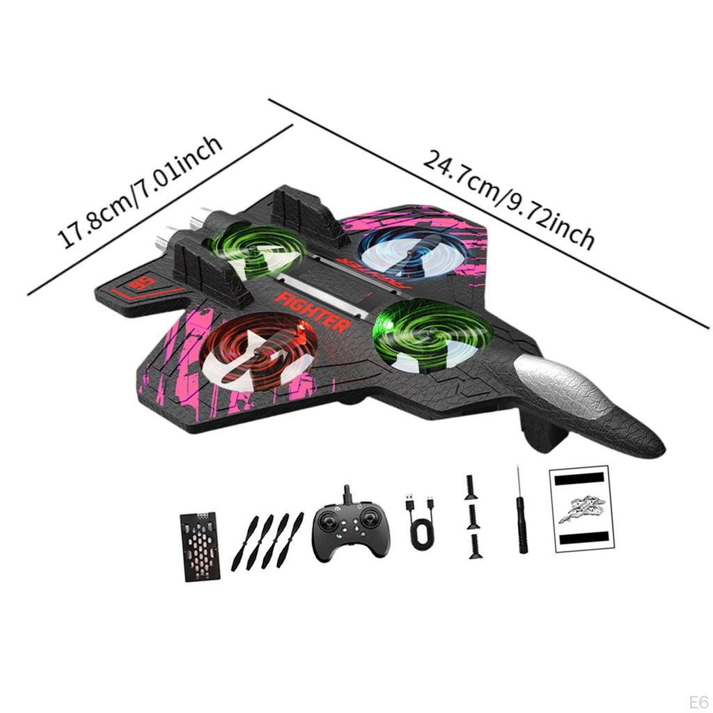 Portable RC Plane Gift for Boys, Fighter Model Aircraft Designed Ages 8-12