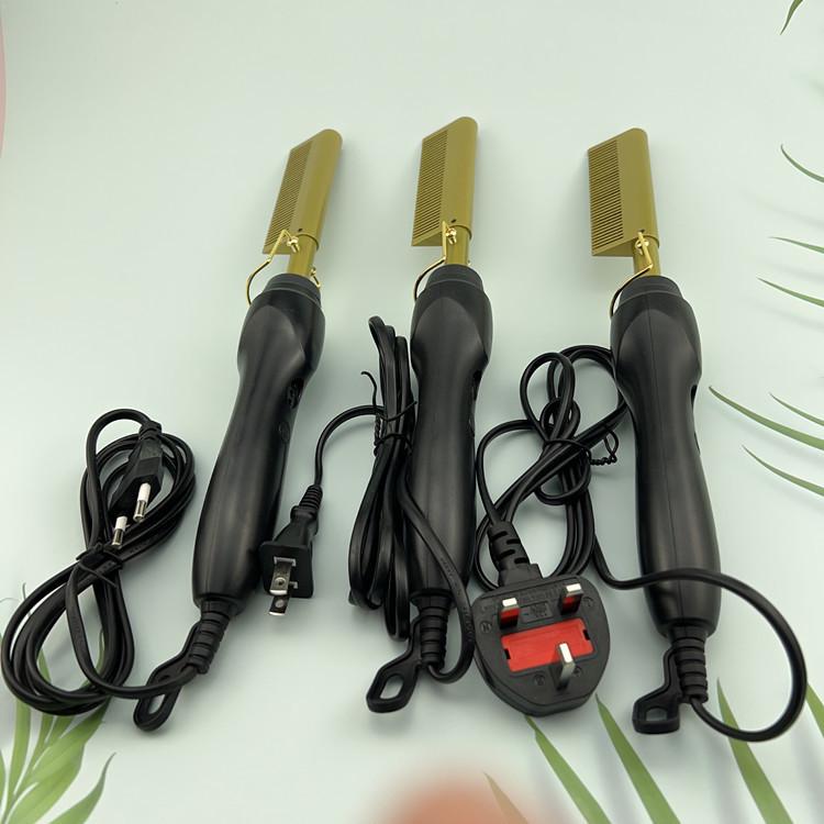Dual-Use Electric Copper Comb: Wet & Dry Hair Straightener and Curler