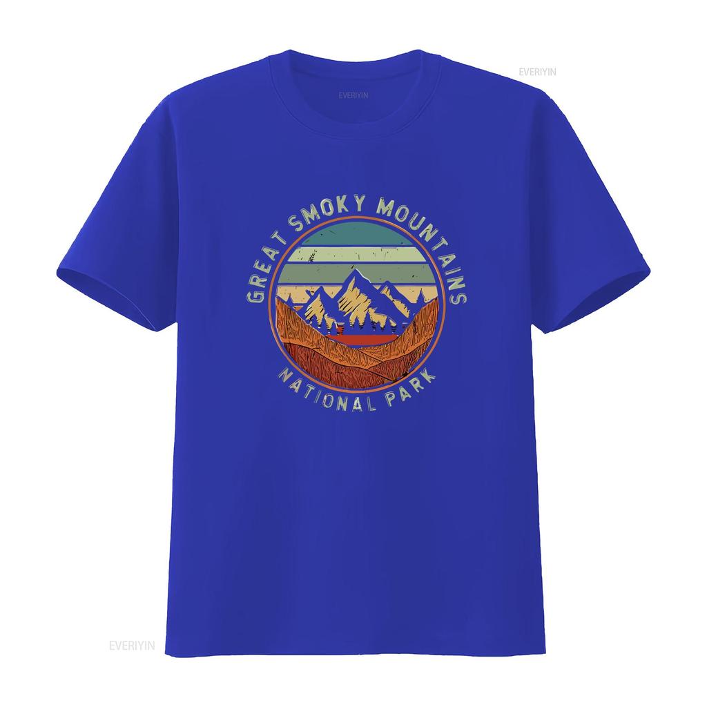 Mens Nature Great Smokey Mountains National Park Vacation T Shirt White X Large vintage Washed Versatile Stylish Breathable