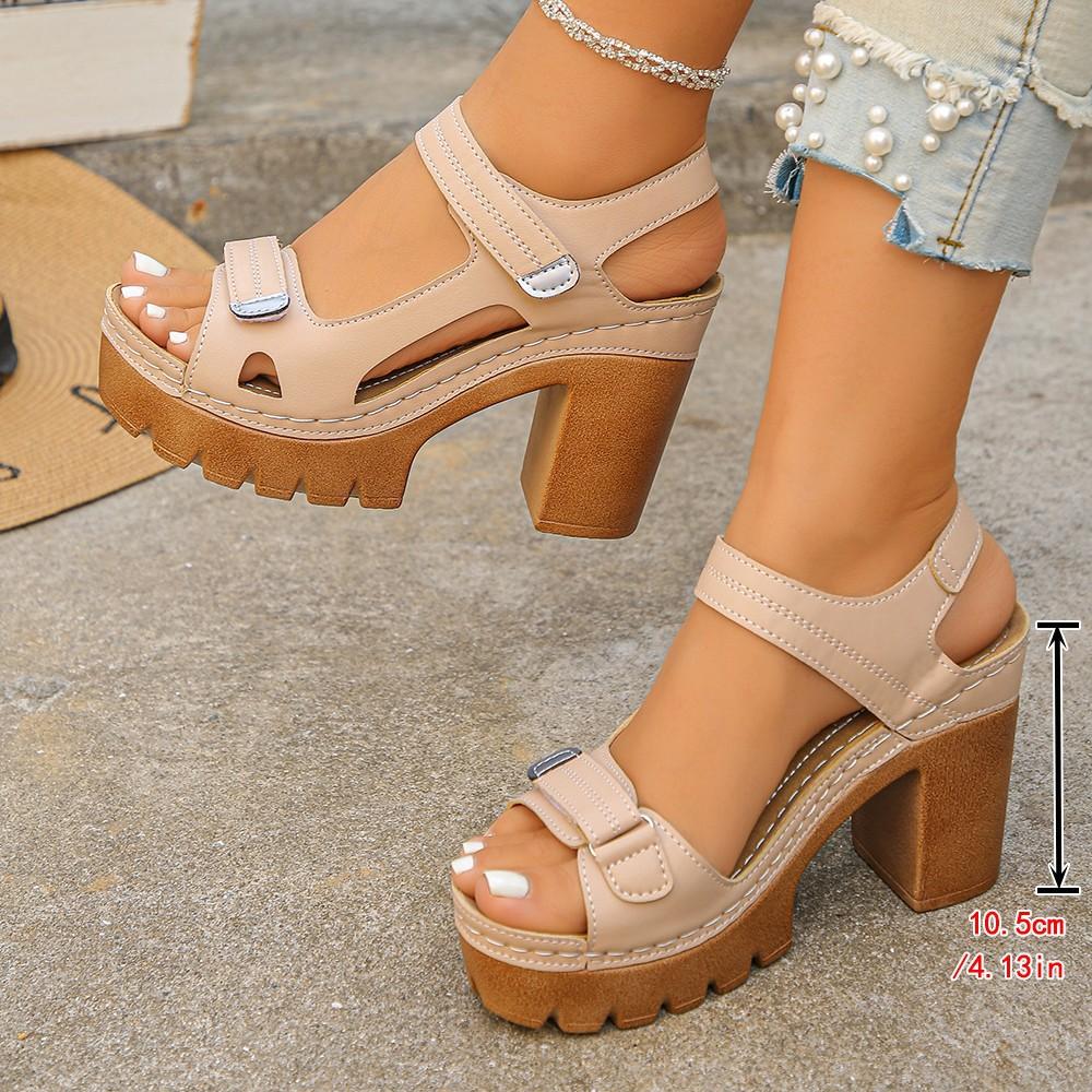 Sandali con Tacco Alto da Donna con Cinturino Regolabile - Eleganti e Traspiranti per Uscite Quotidiane, Eventi Estivi. Scarpe da Donna con Punta Aperta