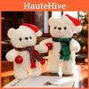 Plush Bear Toy With Scarf And Hat Decor For Kids Christmas Gift And Birthday Present