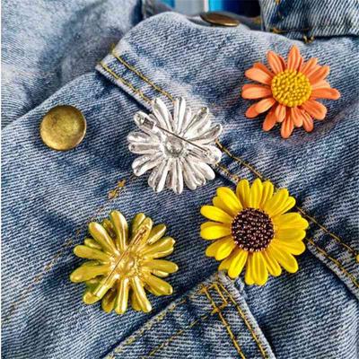 Sonnenblume Vintage Stil Gänseblümchen Abzeichen Brosche Pin