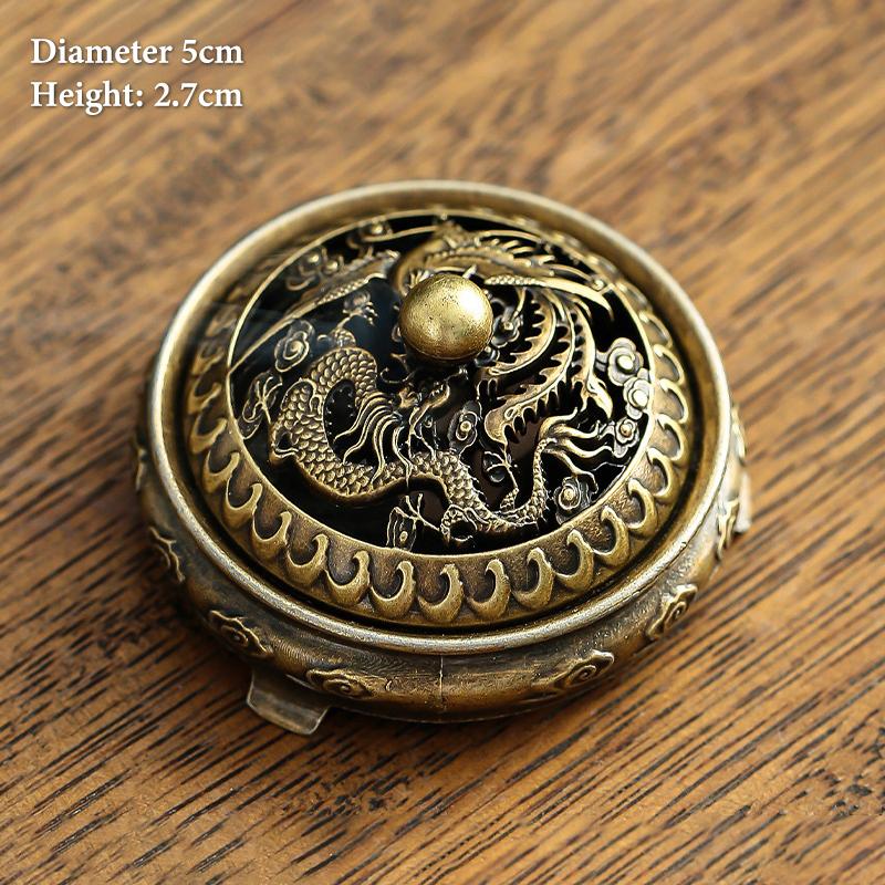 Vintage Alloy Incense Burner Stick Holder Three Legged Hollow Out Mini Sandalwood Censer Incense Burner Home Decoration