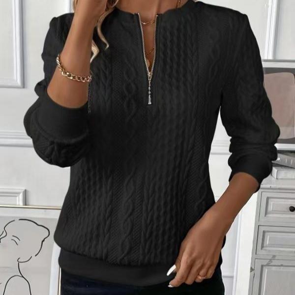 

Женская стеганая куртка-свитшот на молнии для осени/зимы - белая XL чёрный